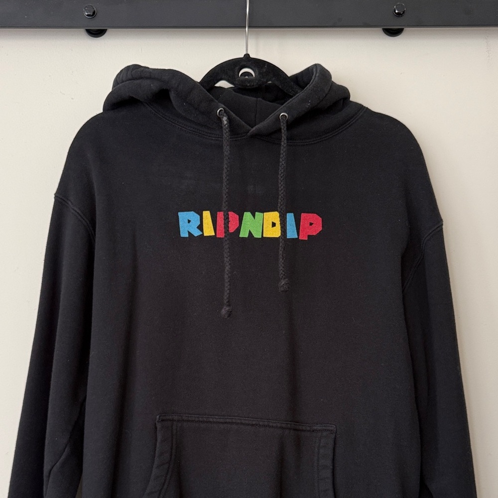 Ripndip Black Sweater with Colorful Logo